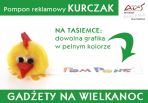 Agencja reklamowa ARS NOMINEM Kraków, Warszawa, pompon kurczak, pompon reklamowy kirczak, pom pon z nadrukiem, pompony reklamowe wielkanocne