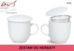 Agencja Reklamowa Ars Nominem Kraków, Warszawa poleca, kubek z sitkiem do herbaty, porcelanowy zestaw do herbaty z logo, kubek z sitkiem z logo, kubek z sitkiem z nadrukiem, kubek z sitkiem reklamowy